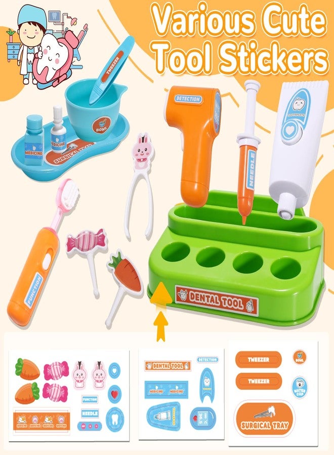Crelloci Dentist Kit Pretend Play Set, 31PCS Teeth Dental Tools Medical Accessories, Pet Doctor Role Play Toys Playset, Educational Gift for Kids Toddlers Girls Ages 3+ - Image 5